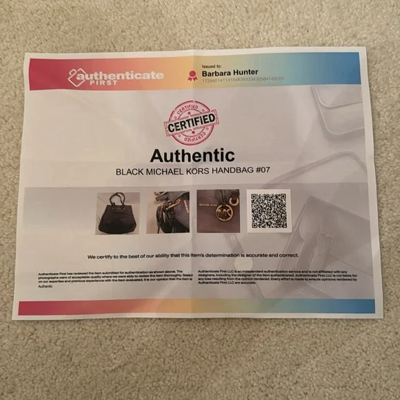 Black MICHAEL KORS , MK saffiano leather bag - Picture 12 of 12